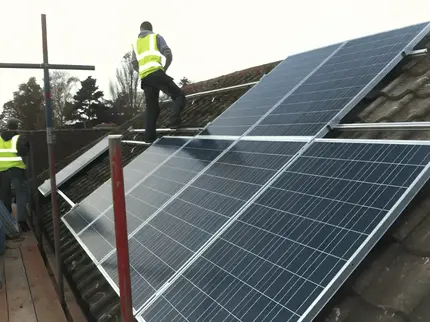 JTEC Solar panel system installed on a house in North Yorkshire